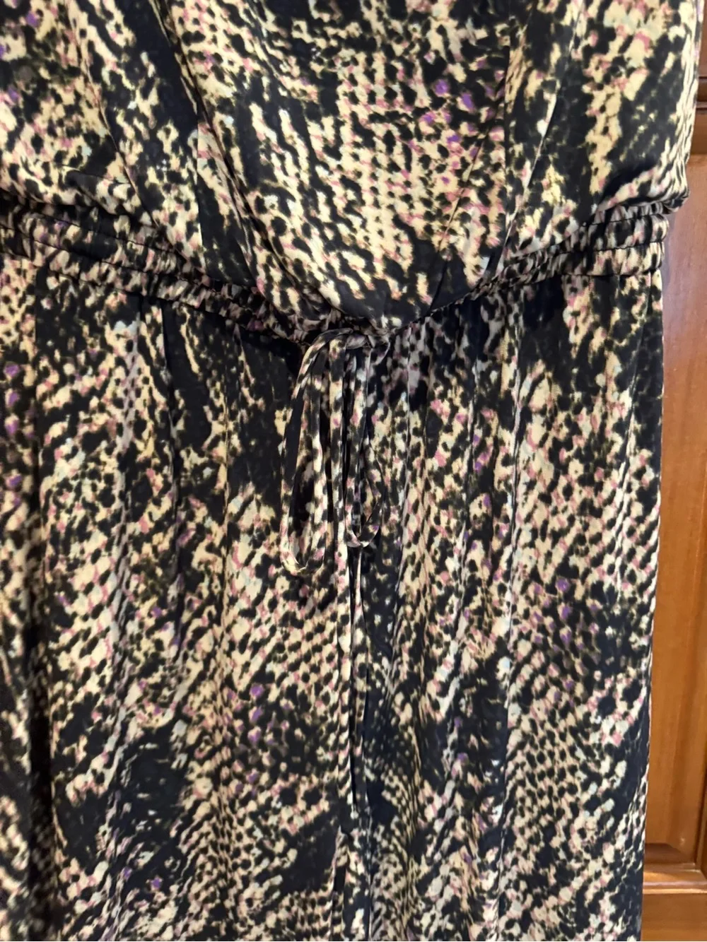 Sleeveless Black & Cream Printed Maxi pants